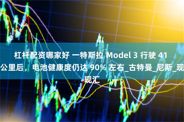 杠杆配资哪家好 一特斯拉 Model 3 行驶 41 万公里后，电池健康度仍达 90% 左右_古特曼_尼斯_现汇